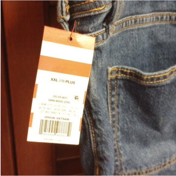 Cat & Jack Blue Denim Overalls - Picture 3 of 3